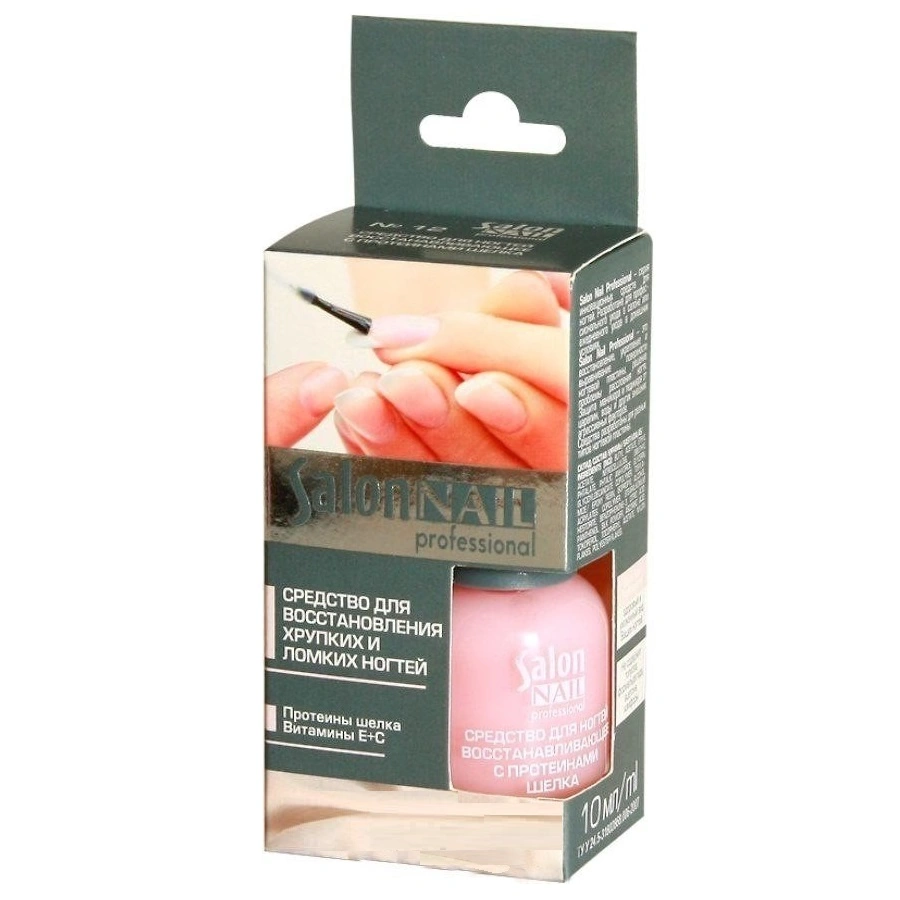 Salon Professional Means for Restoring Nails with Silk Proteins №12 10 мл