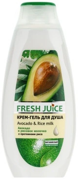 Крем-гель для душу Avocado & Rice Milk Fresh Juice Cream Shower Gel Avocado & Rice Milk 400мл