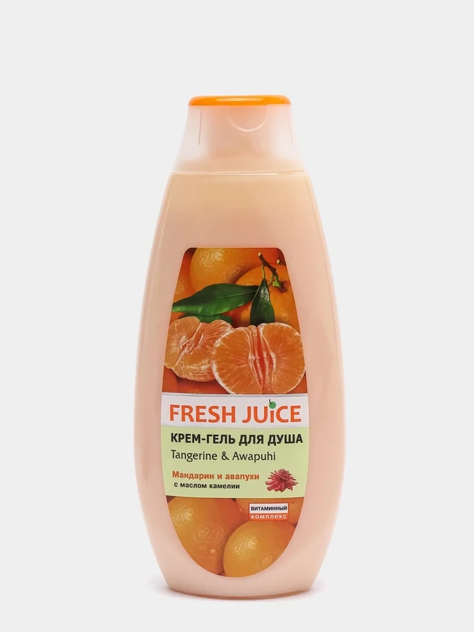 Крем-гель для душу мандарин та авапухи Fresh Juice Cream Shower Gel Tangerine & Awapuhi 400 мл