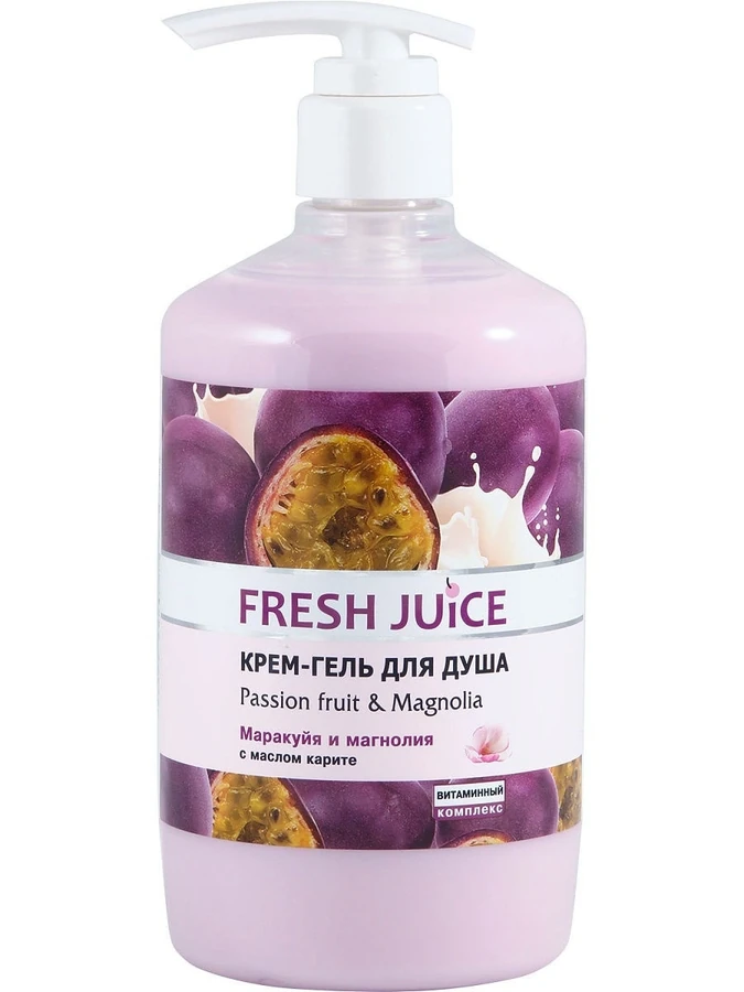 Крем-гель для душу маракуя і магнолія Fresh Juice Cream Shower Gel Passion fruit & Magnolia 750 мл