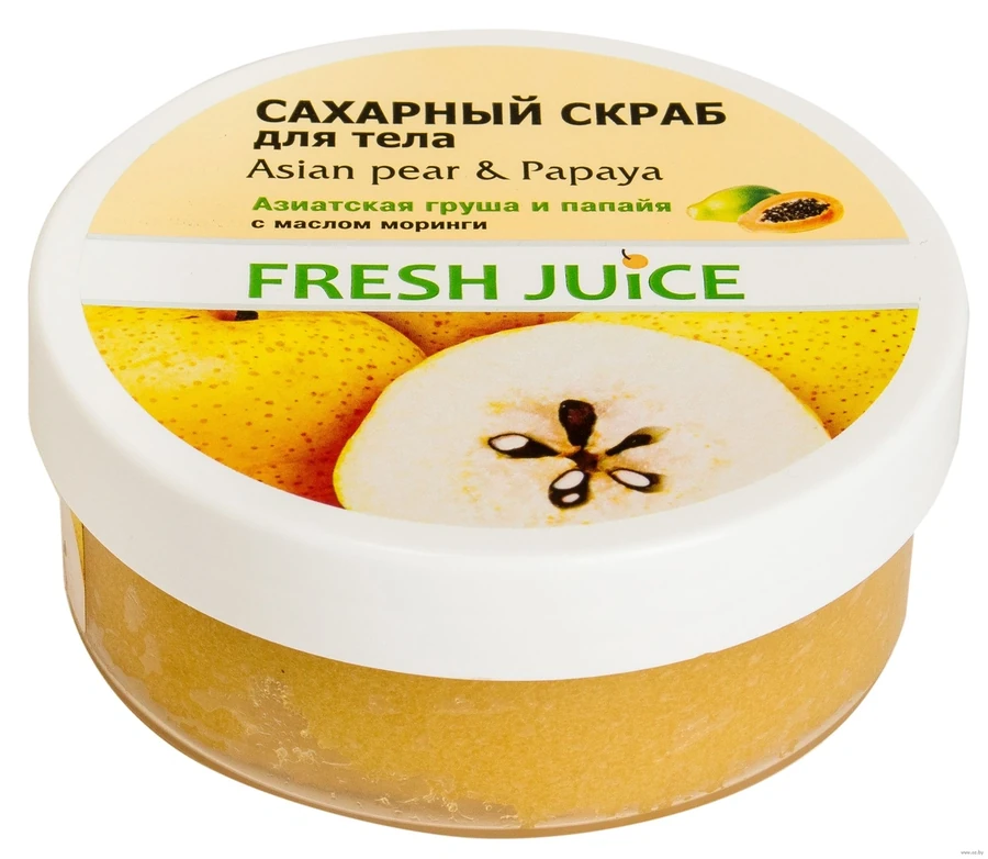 Цукровий скраб для тіла Азіатська груша та папайя Fresh Juice Sugar Body Scrub Asian Pear & Papaya 225 мл