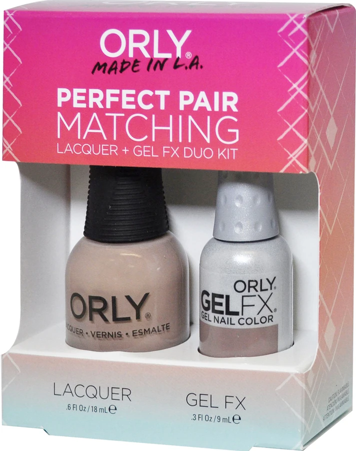 Набір покриттів гель-лак + лак ORLY Set Gel-Polish and Lacquer Country Club Khaki сіро-бежевий, емаль 9мл/18мл