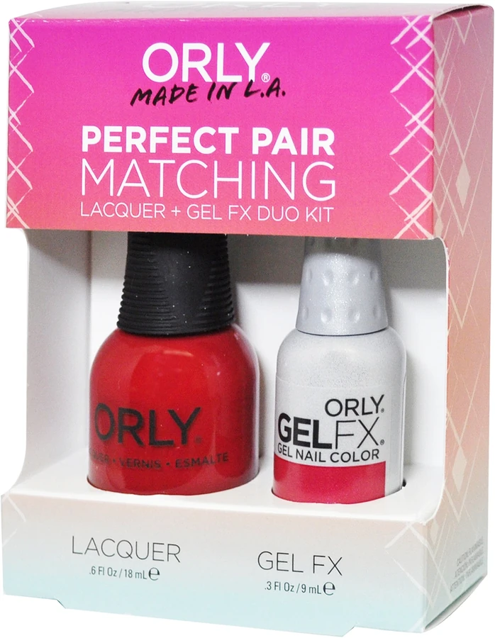 Набір покриттів гель-лак + лак ORLY Set Gel-Polish and Lacquer Monroes red червоний, емаль 9мл/18мл