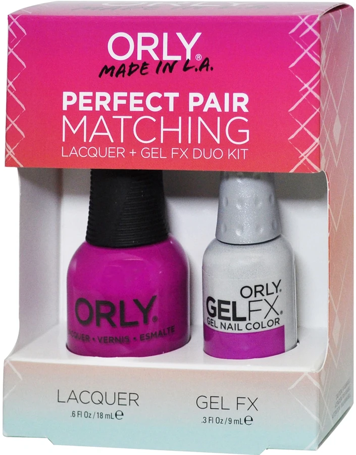 Набір покриттів гель-лак + лак ORLY Set Gel-Polish and Lacquer Purple Crush фуксія, емаль 9мл/18мл
