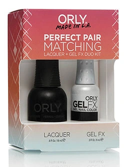 Набір покриттів гель-лак + лак ORLY Set Gel-Polish і Lacquer Liquid Vinyl чорний, емаль 9мл/18мл