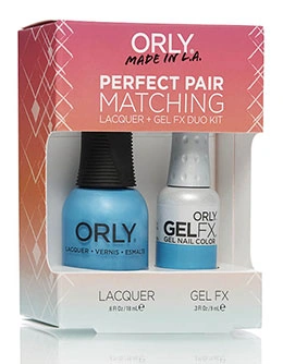 ORLY Set Gel-Polish and Lacquer Skinny Dip яскраво-блакитний з шиммером 9мл/18мл