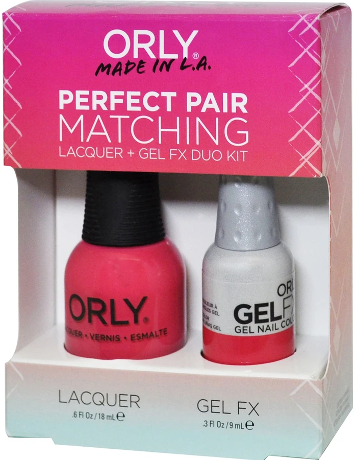 Набір покриттів гель-лак + лак ORLY Set Gel-Polish and Lacquer Lola коралово-рожевий, емаль 9мл/18мл
