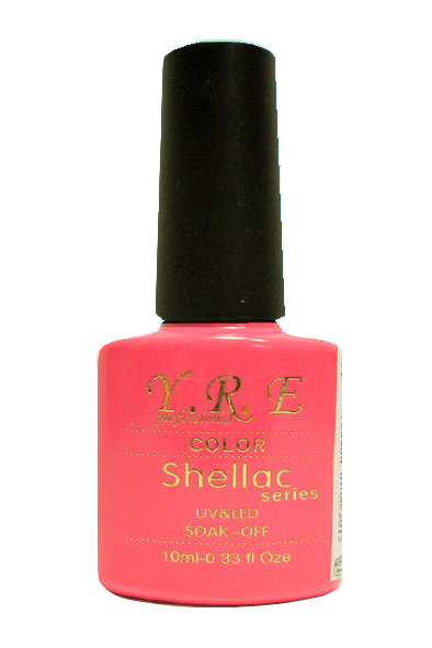 Гель-лак YRE 100 Color Shellac неоновий рожевий, емаль 10 мл