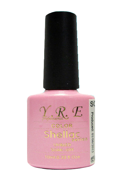 Гель-лак YRE 057 Color Shellac рожевий із шиммером 10 мл