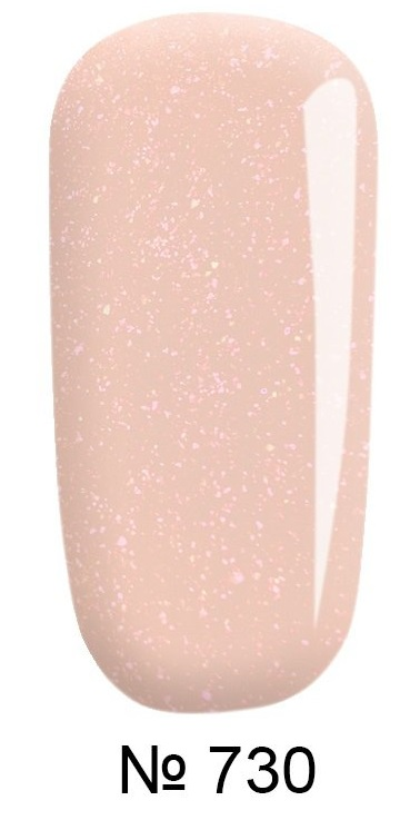 Гель-лак FOX Gel Polish Gold French №730 персиково-рожевий з мікроблиском 6 мл
