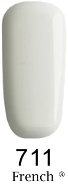 Гель-лак FOX Gel Polish Gold French №711 білий, емаль 12 мл