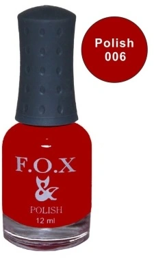 Лак FOX Nail Polish №006 червоний 12 мл