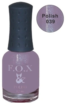 Лак FOX Nail Polish №039 бузковий з мікроблиском 12 мл