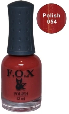 Лак FOX Nail Polish №054 бордовий з мікроблиском 12 мл