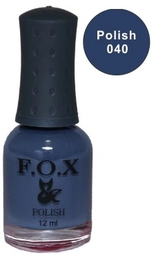 Лак FOX Nail Polish №040 синьо-сірий 12 мл
