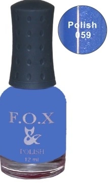 Лак FOX Nail Polish №059 блакитний з мікроблиском 12 мл