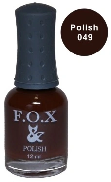 Лак FOX Nail Polish №049 бордово-коричневий 12 мл