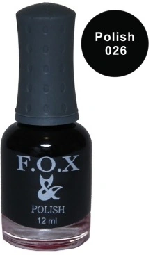 Лак FOX Nail Polish №026 чорний 12 мл