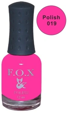 Лак FOX Nail Polish №019 яскравий рожевий 12 мл