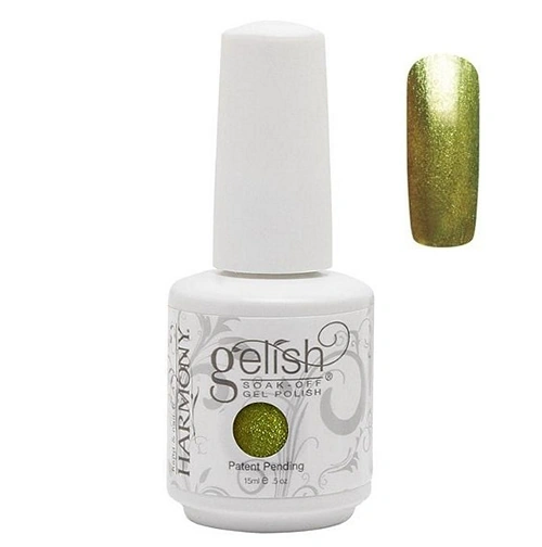 Гель-лак Harmony Gelish Shake Your Money Maker зелений із золотистим відливом, щільні блискітки 15 мл