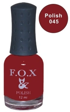 Лак FOX Nail Polish №045 вишнево-червоний 12 мл