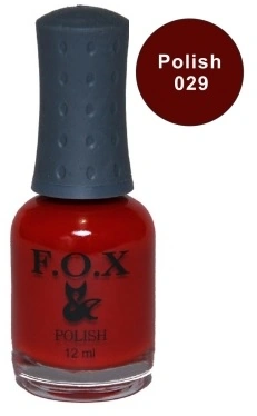 Лак FOX Nail Polish №029 червоно-бордовий 12 мл