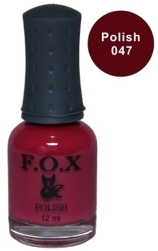Лак FOX Nail Polish №047 бордовий 12 мл