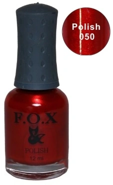 Лак FOX Nail Polish №050 червоний перламутровий 12 мл
