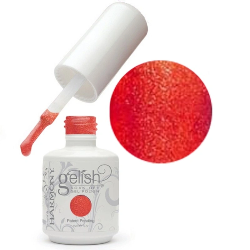 Гель-лак Harmony Gelish Sunrise And The City бронза з малиновим відливом, щільні блискітки 15 мл
