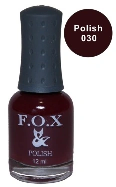 Лак FOX Nail Polish №030 темно-бордовий 12 мл