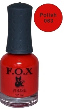 Лак FOX Nail Polish №063 червоний 12 мл