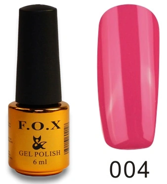 Гель-лак FOX Gel Polish Gold Pigment №004 насичена фуксія, емаль 6 мл
