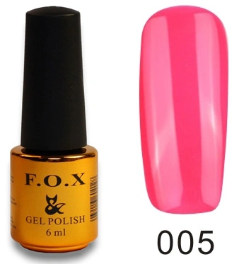 Гель-лак FOX Gel Polish Gold Pigment №005 кислотно-рожевий, емаль 6 мл