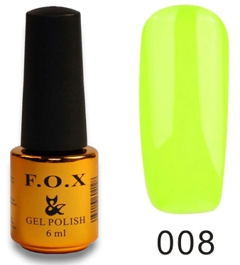 Гель-лак FOX Gel Polish Gold Pigment №008 салатовий, емаль 6 мл
