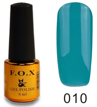 Гель-лак FOX Gel Polish Gold Pigment №010 бірюзово-зелений, емаль 6 мл