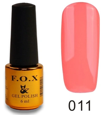 Гель-лак FOX Gel Polish Gold Pigment №011 персиково-рожевий, емаль 6 мл