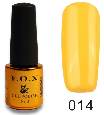 Гель-лак FOX Gel Polish Gold Pigment №014 сонячно-жовтий, емаль 6 мл