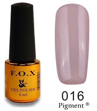 Гель-лак FOX Gel Polish Gold Pigment №016 бузково-сірий з бежевим, емаль 6 мл