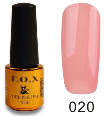Гель-лак FOX Gel Polish Gold Pigment №020 бежево-персиковий, емаль 6 мл