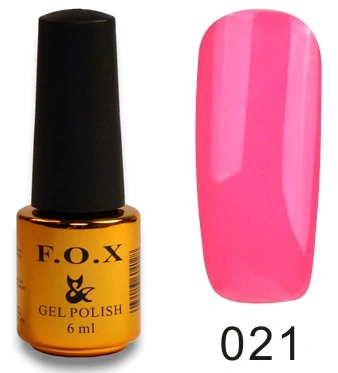 Гель-лак FOX Gel Polish Gold Pigment №021 кислотно-рожевий, емаль 6 мл