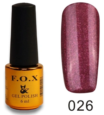 Гель-лак FOX Gel Polish Gold Pigment №026 бордово-коричневий з мікроблиском 6 мл