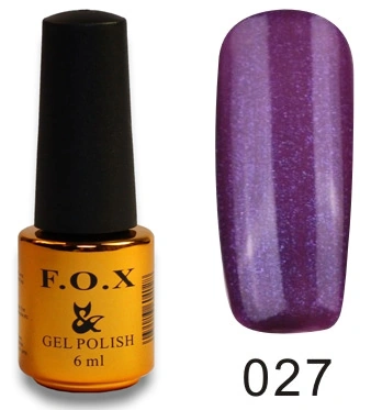 Гель-лак FOX Gel Polish Gold Pigment №027 синьо-фіолетовий з мікроблиском 6 мл