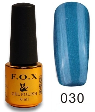 Гель-лак FOX Gel Polish Gold Pigment №030 синій, перламутровий 6 мл