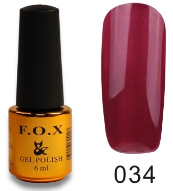 Гель-лак FOX Gel Polish Gold Pigment №034 марсала, перламутровий 6 мл