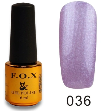 Гель-лак FOX Gel Polish Gold Pigment №036 бузково-фіолетовий з перламутром та мікроблиском 6 мл