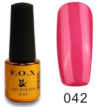 Гель-лак FOX Gel Polish Gold Pigment №042 малиновий, перламутровий 6 мл