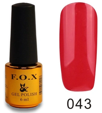 Гель-лак FOX Gel Polish Gold Pigment №043 червоний, емаль 6 мл