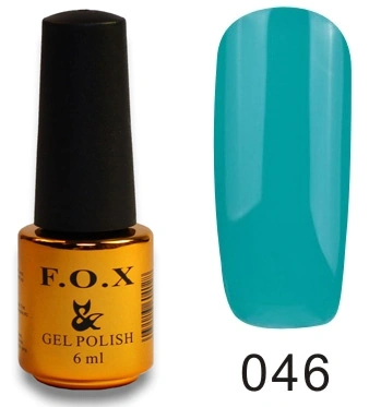 Гель-лак FOX Gel Polish Gold Pigment №046 бірюзово-зелений, емаль 6 мл