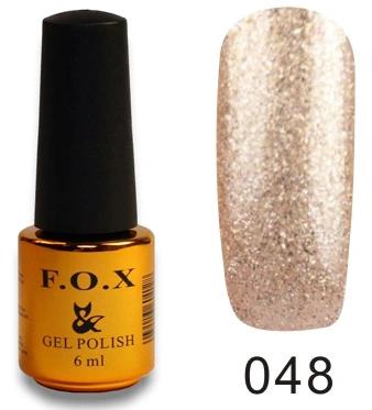 Гель-лак FOX Gel Polish Gold Pigment №048 щільні золотаві блискітки 6 мл