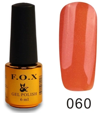 Гель-лак FOX Gel Polish Gold Pigment №060 темно-оранжевий, з перламутровим мікроблиском 6 мл